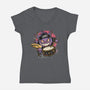 Shadow Rocker-Womens-V-Neck-Tee-glitchygorilla
