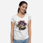 Shadow Rocker-Womens-V-Neck-Tee-glitchygorilla