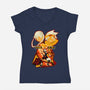 Maka And Soul-Womens-V-Neck-Tee-hypertwenty