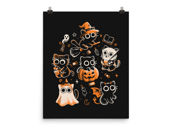Spooky Kitten Family