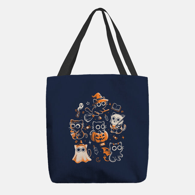 Spooky Kitten Family-None-Basic Tote-Bag-eduely