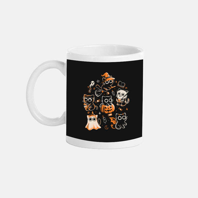 Spooky Kitten Family-None-Mug-Drinkware-eduely