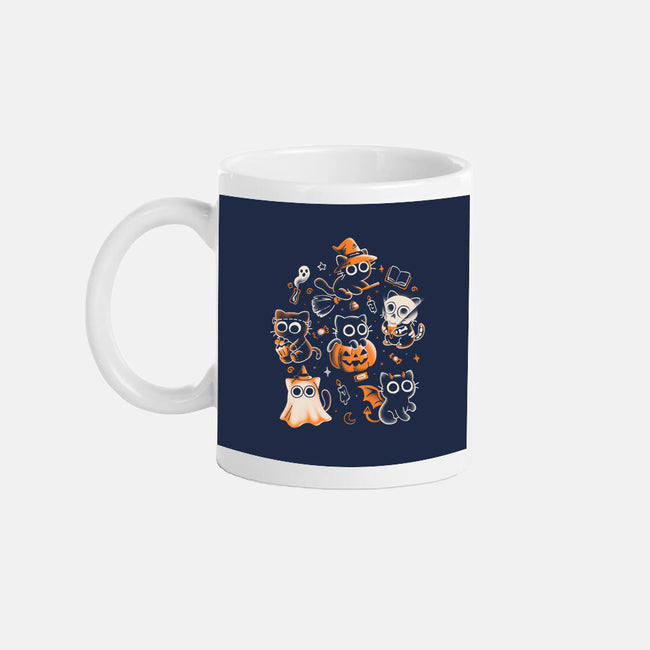 Spooky Kitten Family-None-Mug-Drinkware-eduely