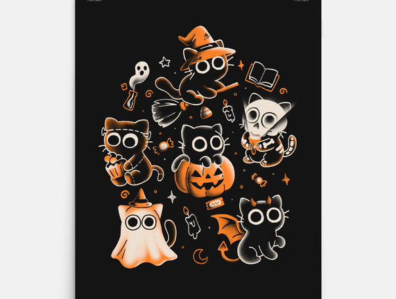 Spooky Kitten Family