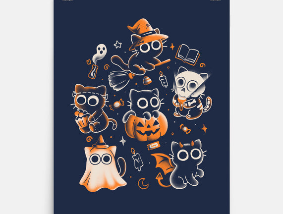 Spooky Kitten Family