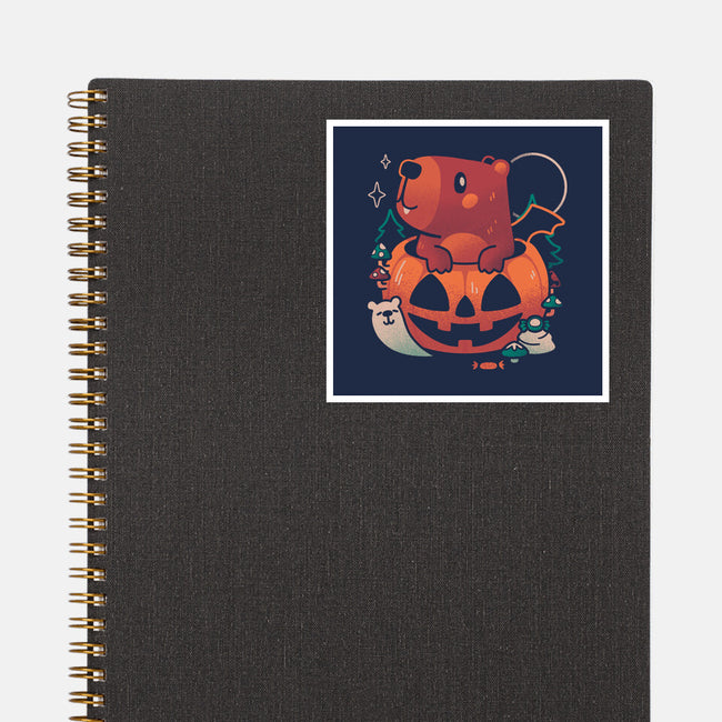 Capy Halloween-None-Glossy-Sticker-eduely