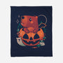 Capy Halloween-None-Fleece-Blanket-eduely