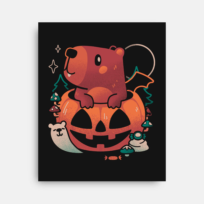 Capy Halloween-None-Stretched-Canvas-eduely