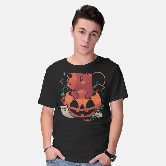 Capy Halloween-Mens-Basic-Tee-eduely