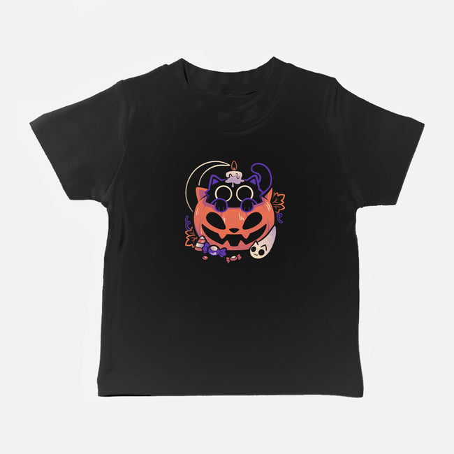 Trick Or Meow-Baby-Basic-Tee-eduely