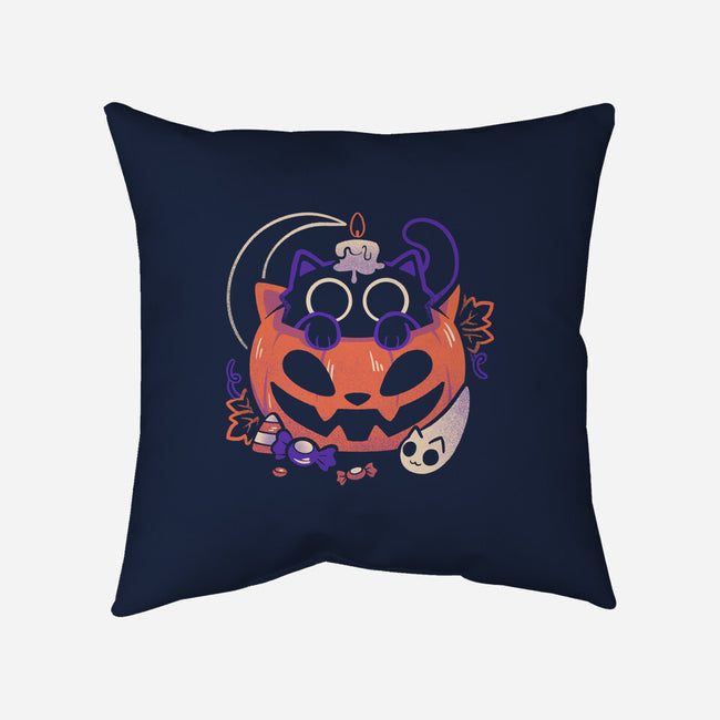 Trick Or Meow-None-Removable Cover w Insert-Throw Pillow-eduely