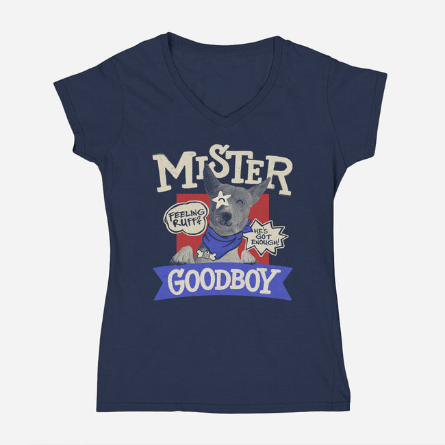 Mister Goodboy-Womens-V-Neck-Tee-Estudio Horta