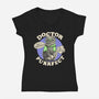 Doctor Purrfect-Womens-V-Neck-Tee-Estudio Horta