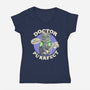 Doctor Purrfect-Womens-V-Neck-Tee-Estudio Horta
