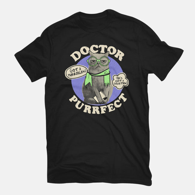 Doctor Purrfect-Womens-Fitted-Tee-Estudio Horta