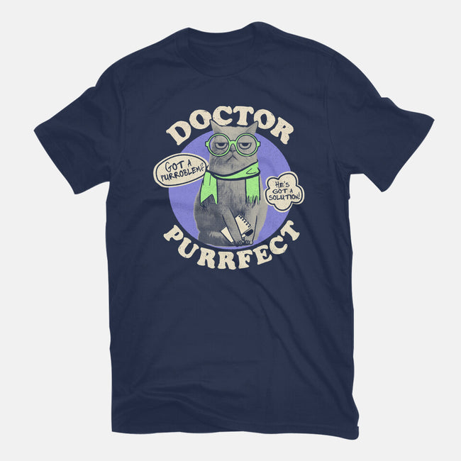 Doctor Purrfect-Womens-Fitted-Tee-Estudio Horta