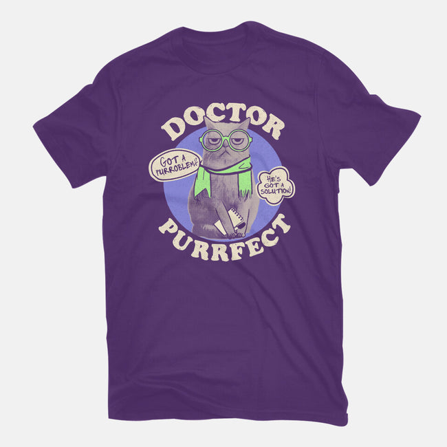 Doctor Purrfect-Womens-Fitted-Tee-Estudio Horta