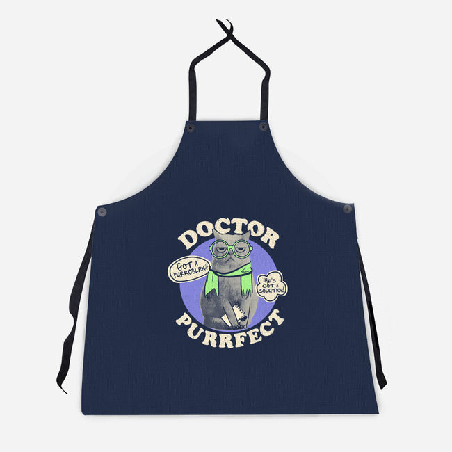 Doctor Purrfect-Unisex-Kitchen-Apron-Estudio Horta