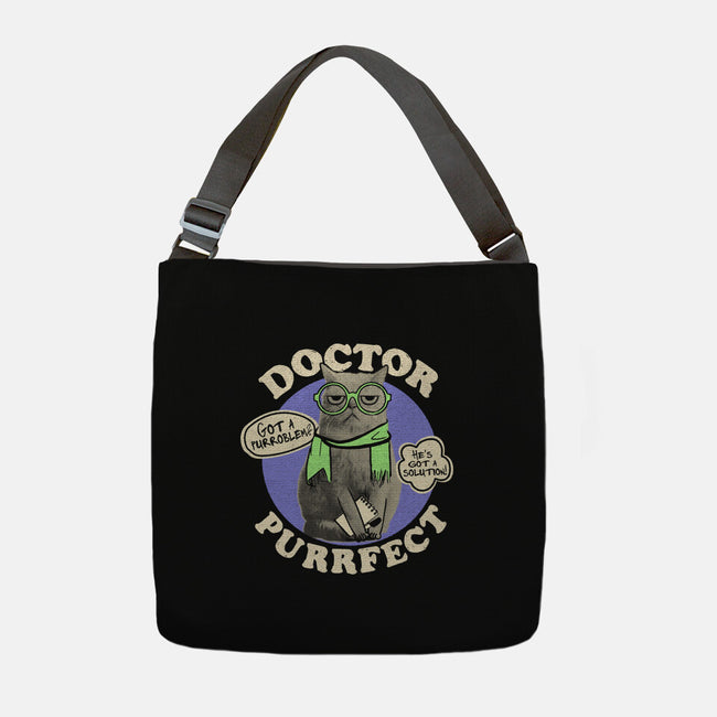 Doctor Purrfect-None-Adjustable Tote-Bag-Estudio Horta
