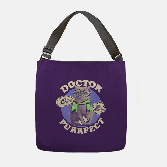 Doctor Purrfect-None-Adjustable Tote-Bag-Estudio Horta