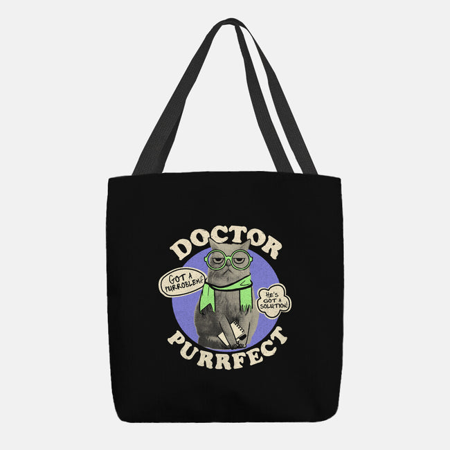 Doctor Purrfect-None-Basic Tote-Bag-Estudio Horta