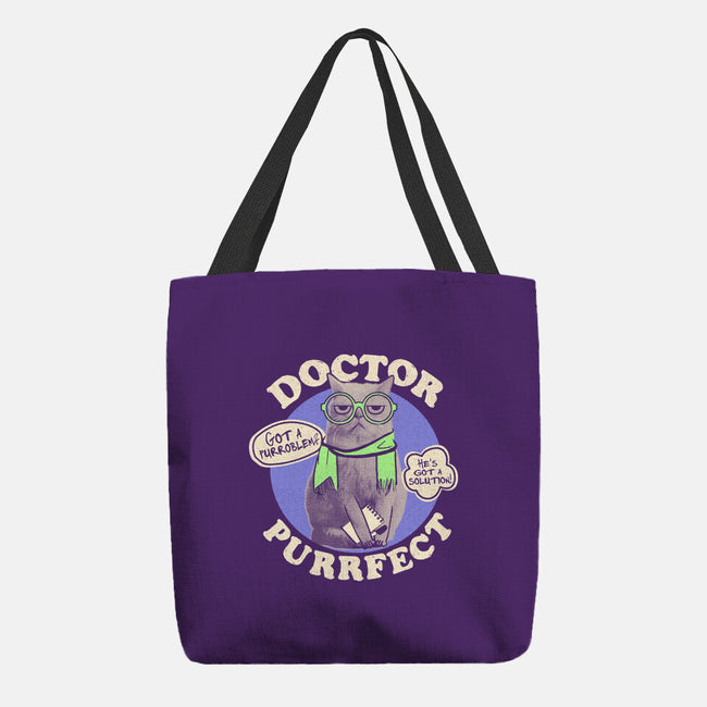 Doctor Purrfect-None-Basic Tote-Bag-Estudio Horta