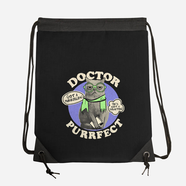 Doctor Purrfect-None-Drawstring-Bag-Estudio Horta