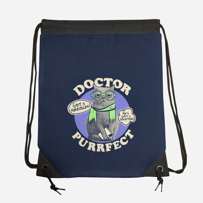 Doctor Purrfect-None-Drawstring-Bag-Estudio Horta