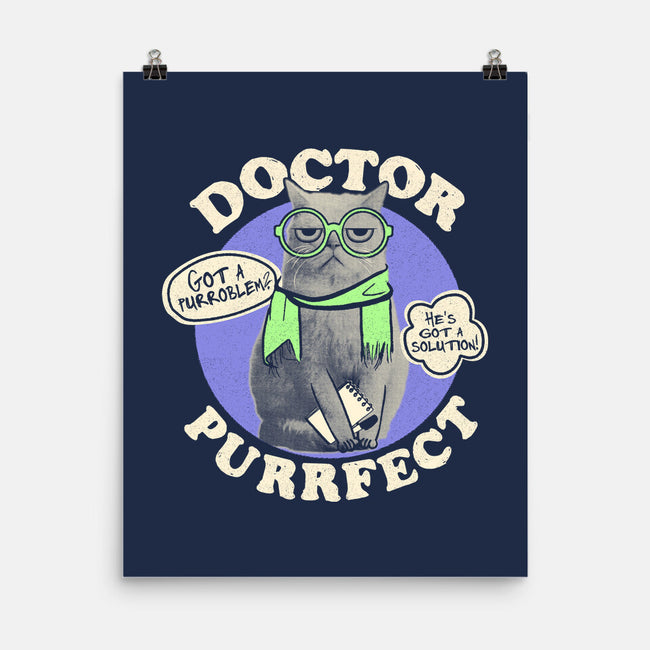 Doctor Purrfect-None-Matte-Poster-Estudio Horta