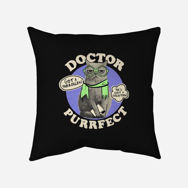 Doctor Purrfect-None-Removable Cover w Insert-Throw Pillow-Estudio Horta