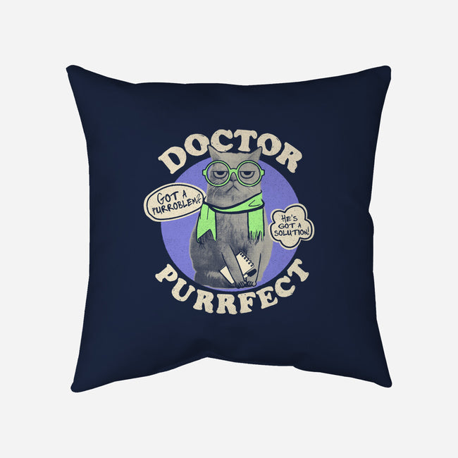 Doctor Purrfect-None-Removable Cover w Insert-Throw Pillow-Estudio Horta