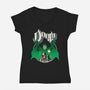 Ghost Doom-Womens-V-Neck-Tee-Barbadifuoco