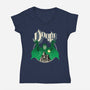 Ghost Doom-Womens-V-Neck-Tee-Barbadifuoco