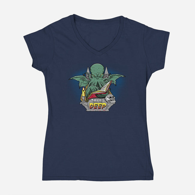 Tales From The Deep-Womens-V-Neck-Tee-Boggs Nicolas