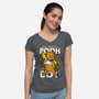 I'm Just A Pooh Boy-Womens-V-Neck-Tee-Boggs Nicolas