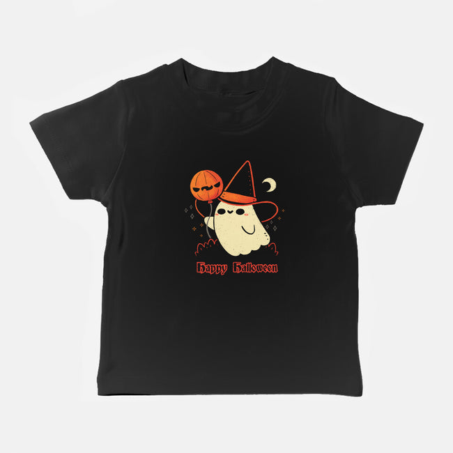 Happy Halloween Spooky Cute Ghost-Baby-Basic-Tee-xMorfina
