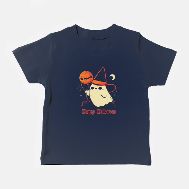Happy Halloween Spooky Cute Ghost-Baby-Basic-Tee-xMorfina