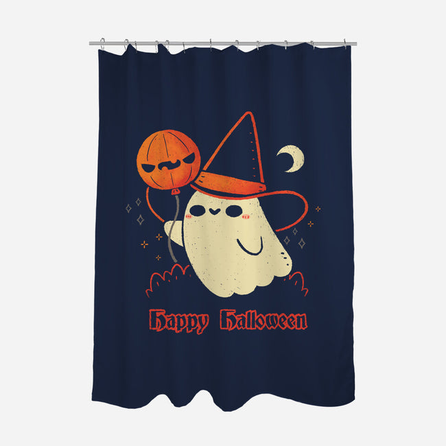 Happy Halloween Spooky Cute Ghost-None-Polyester-Shower Curtain-xMorfina