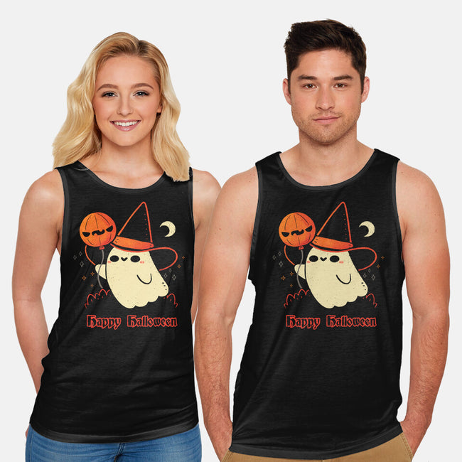 Happy Halloween Spooky Cute Ghost-Unisex-Basic-Tank-xMorfina