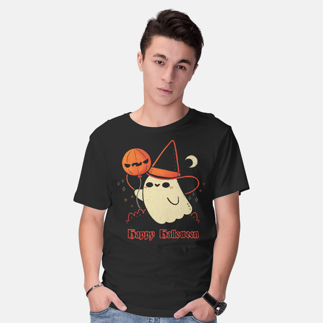 Happy Halloween Spooky Cute Ghost-Mens-Basic-Tee-xMorfina
