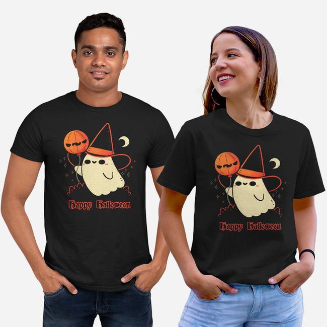 Happy Halloween Spooky Cute Ghost-Unisex-Basic-Tee-xMorfina