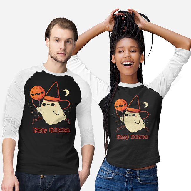Happy Halloween Spooky Cute Ghost-Unisex-Baseball-Tee-xMorfina