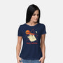 Happy Halloween Spooky Cute Ghost-Womens-Basic-Tee-xMorfina