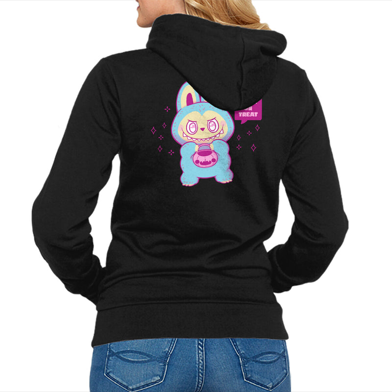 Halloween Labubu Trick Or Treat-Unisex-Zip-Up-Sweatshirt-xMorfina