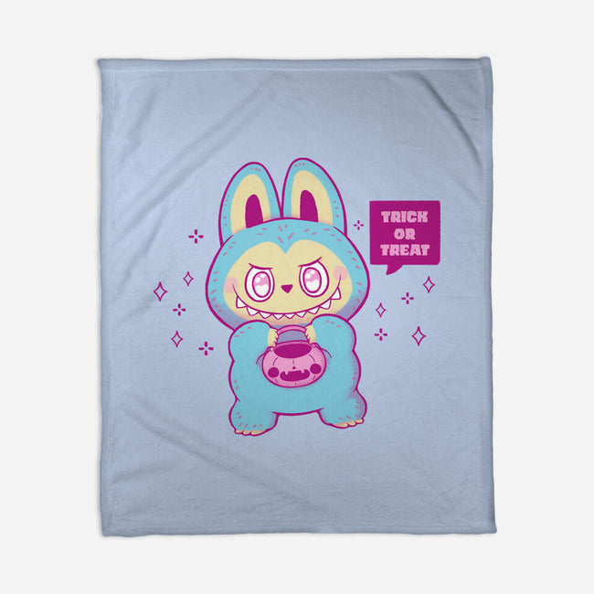 Halloween Labubu Trick Or Treat-None-Fleece-Blanket-xMorfina