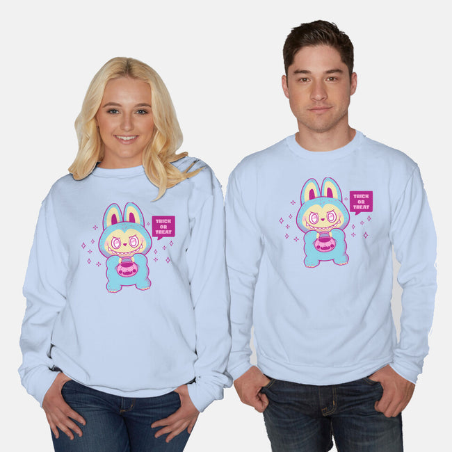 Halloween Labubu Trick Or Treat-Unisex-Crew Neck-Sweatshirt-xMorfina