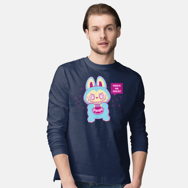 Halloween Labubu Trick Or Treat-Mens-Long Sleeved-Tee-xMorfina