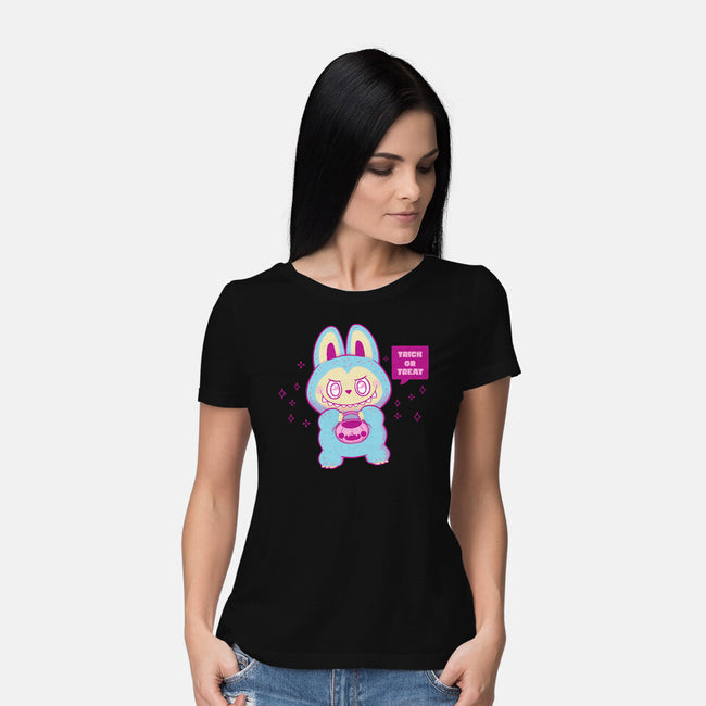 Halloween Labubu Trick Or Treat-Womens-Basic-Tee-xMorfina