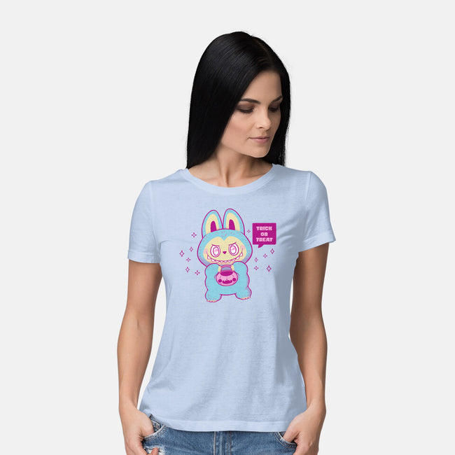 Halloween Labubu Trick Or Treat-Womens-Basic-Tee-xMorfina