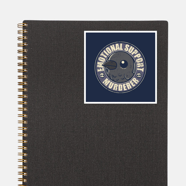 Emotional Support Murderer-None-Glossy-Sticker-turborat14